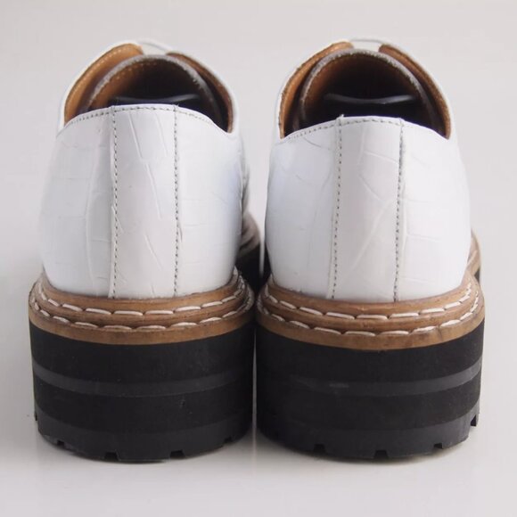 & Other Stories Platform Leather Croc Oxfords - Picture 16 of 16